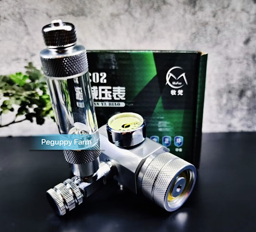 [PHKI.00260] Jian Ya Biao MUFAN CO2 Van Cơ Tinh Chỉnh CO2 Có Đồng Hồ Báo Áp Suất
