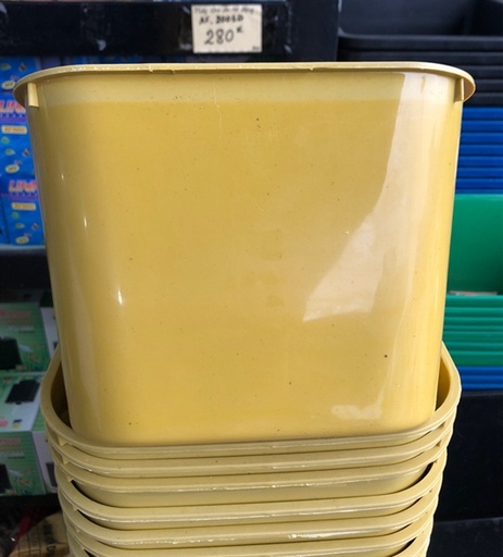 [HOKHA.00063] Khay Nhựa Vàng 7L (30X22X16cm)