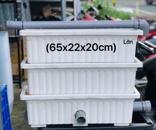 [PGF.TBLOC.00005] Lọc Bakki Trắng 3 tầng Out Phi 42 (65x22x20)